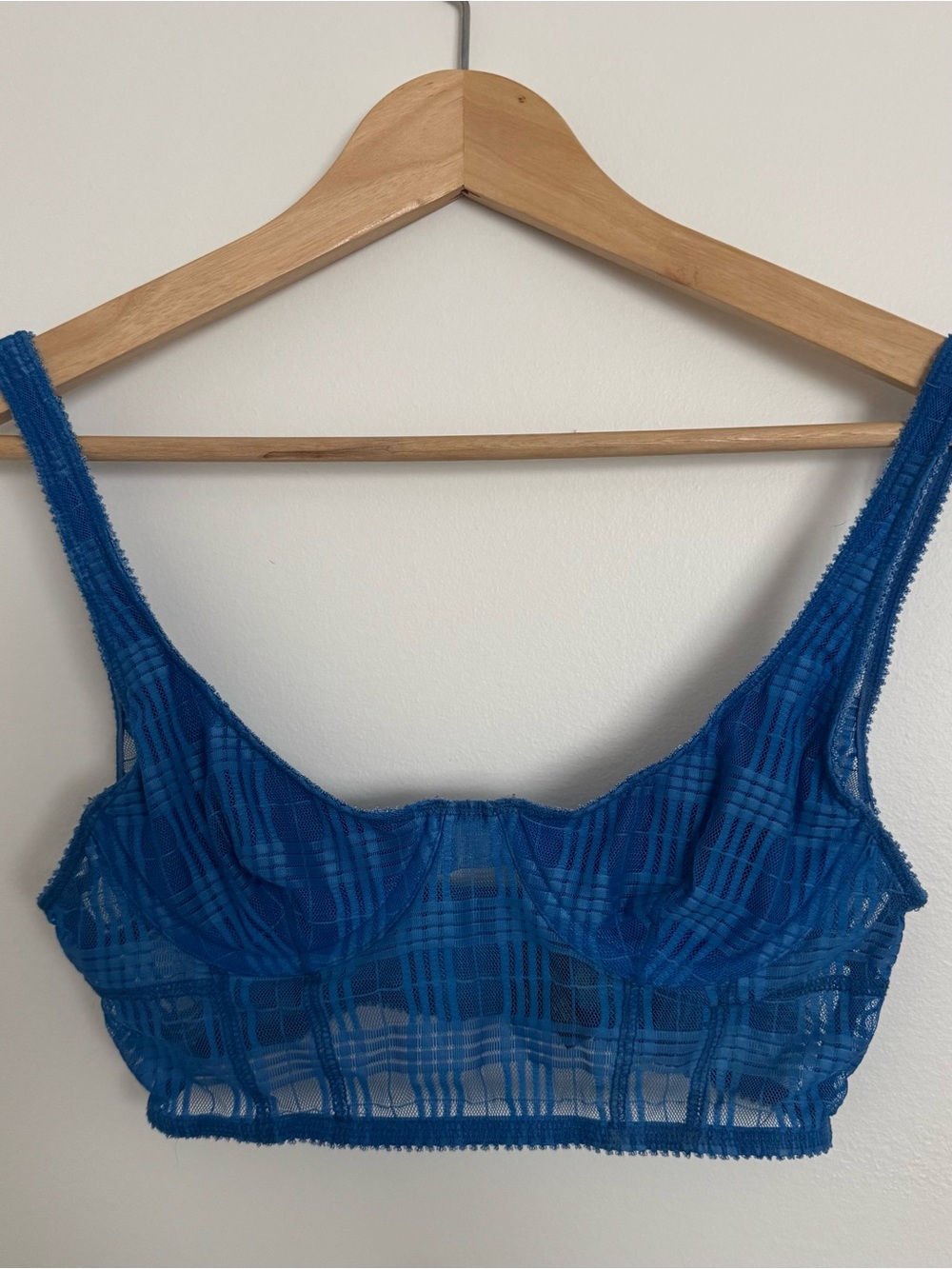 Urban Outfitters Royal Blue Lace Underwire Bralette